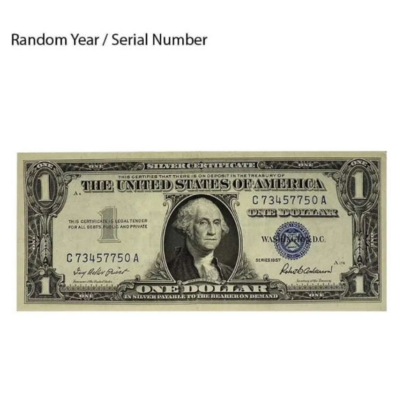 $1 Silver Certificate Currency Note Avg Circ (Random Year) - Picture 1 of 2